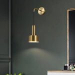 Vägglampa mässing retro