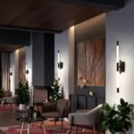 Stor platt vägglampa inomhus - Bild 5