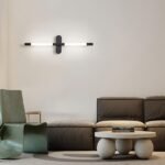 Stor platt vägglampa inomhus - Bild 3