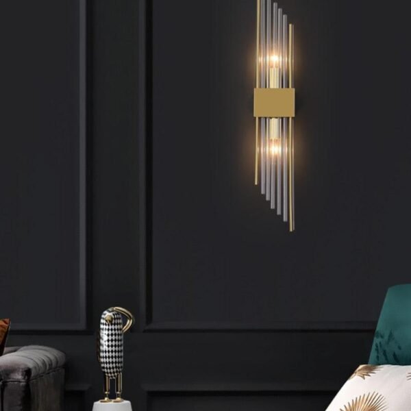 Vit vägglampa frostat glas