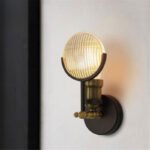 Vägglampa musselskal glas och mäsding - Bild 3