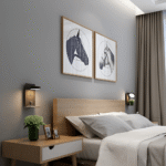 Vägglampa med mobilhållare & USB-laddare