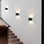 Vägglampa svart kub dimbar LED - Bild 5