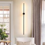 Vägglampa svart mässing