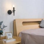 Lantlig svart vägglampa - Bild 2