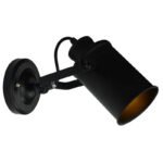 Svart vägglampa industri - Bild 3