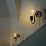 Mässing vägglampa retro - Bild 2