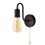 Mässing vägglampa retro