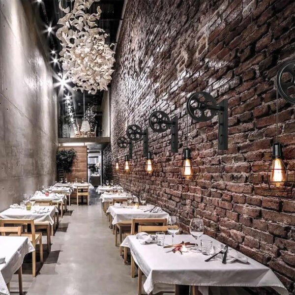 Gammaldags vägglampa sovrum