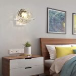 Retro vägglampor i glas och mässing