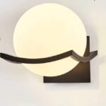 Retro vägglampor i glas och mässing - Bild 5