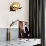 Retro vägglampor i glas och mässing - Bild 4