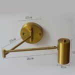 Ledad vägglampa mässing retro - Bild 5