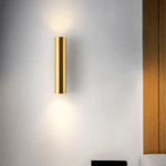 Vägglampa svart mässing - Bild 5