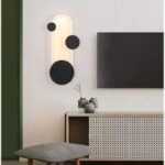 Stor platt vägglampa inomhus - Bild 4