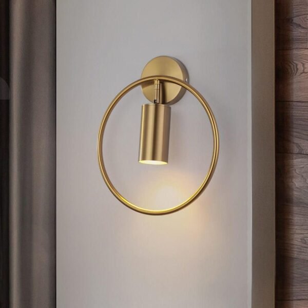 Vägglampa lykta mässing