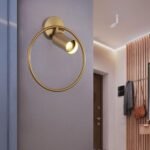 Vägglampa lykta mässing - Bild 2