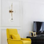 Vägglampa glas mässing - Bild 3