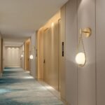 Vägglampa vintage mässing och glas - Bild 16