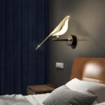 Vägglampa mässing sovrum