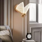 Retro vägglampa i glas och mässing - Bild 3