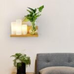 Vägglampa design trä - Bild 5