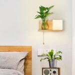 Vägglampa design trä