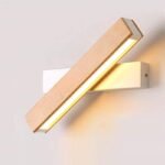 Vägglampa i trä och vit - Bild 2