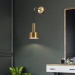 Mässing vägglampa vintage - Bild 5