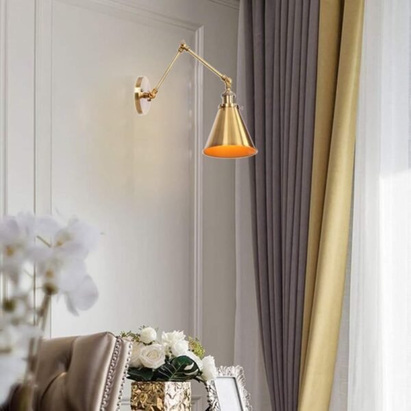 Retro vägglampa teak 50 tal